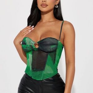New green corset